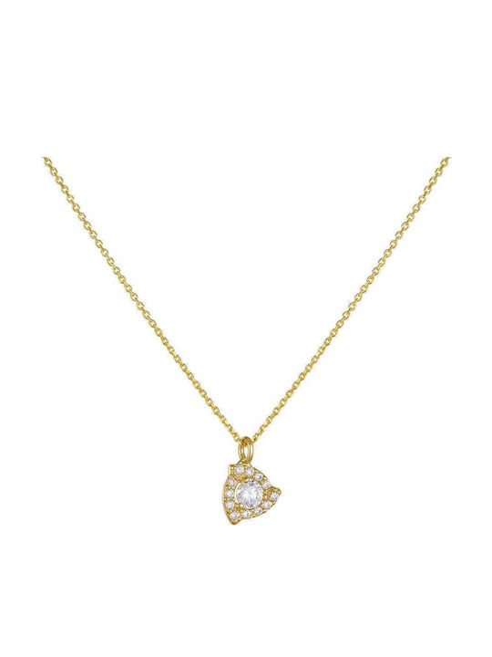 Papoulidis Jewellery Charm aus Gold 14K mit Zirkon