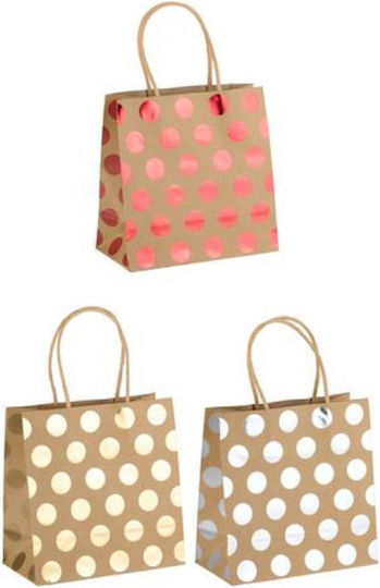 Geschenktasche mit Polka-Dots, 3 Farben, 43x12,5x25,5 cm