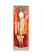 Leinwandgemälde Blume Braun-Rot 40,5x4x120cm Pol 130/303