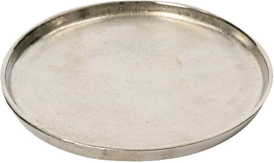 Δισκος Μεταλλικος Ασημι Χρωμα 35cm 35x2.5x35cm Μονόχρωμο Kaeming