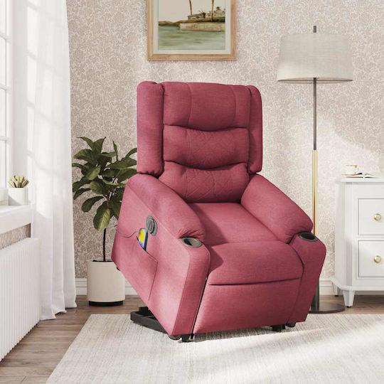 Fotoliu Relax Masaj cu Puf Burgundia 77x93x99cm