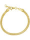 Breeze Women's Silver Gold Plated Bracelet 19.5cm