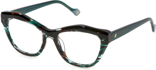 Yalea Women's Acetate Cat Eye Green Frame VYA140 06YY