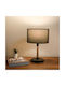 GloboStar Table Lamp from Rope for Socket E27 with Black Shade and Base
