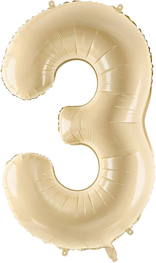 Μπαλόνια Αριθμοί Μπεζ 86 Cm 34" 3