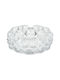 Scrumieră din sticlă Φ12x5 cm design rotund embosat Keskor 61354