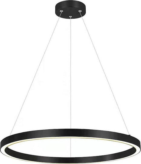 Light Prestige Κρεμαστό Φωτιστικό Μαύρο LED 60x60εκ.