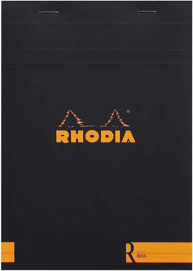 Rhodia Σημειωματάριο A5 70 Φύλλων Ριγέ Μαύρο