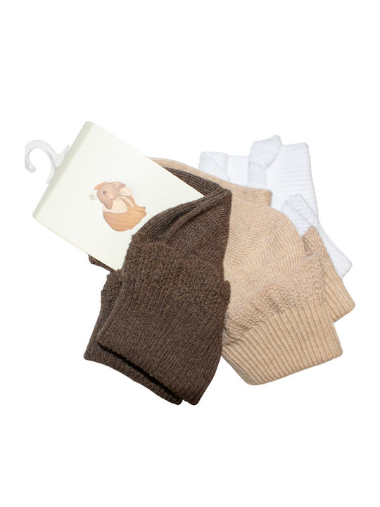 Konges Slojd Παιδικές Κάλτσες Optic White, Sand, Brown 3 Ζευγάρια Konges Slojd Παιδικές Κάλτσες Optic White, Sand, Brown 3 Ζευγάρια