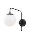 Opviq Lumină de Perete cu Soclu E14 Negru 15cm