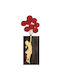 Banksy Wanddekoration Moos 899skl2664 34x99cm Braun-rot Wallity Metall Holz