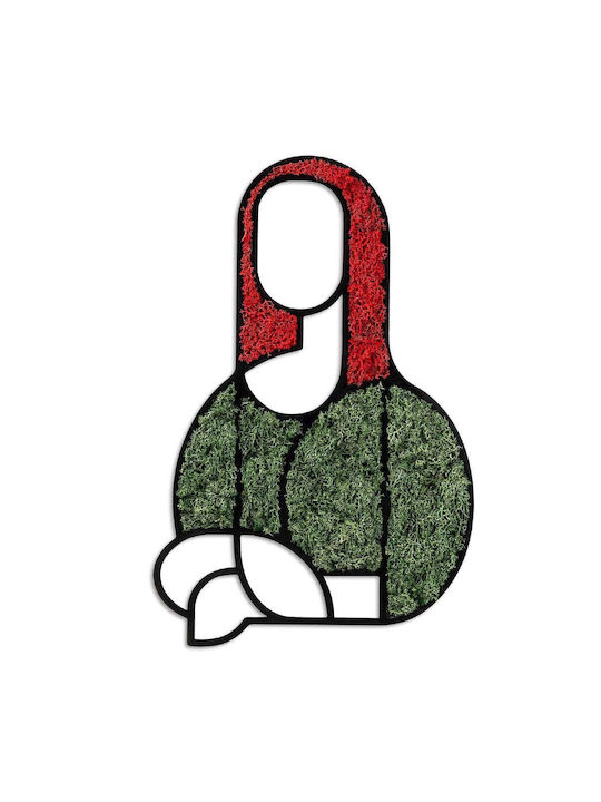 Mona Lisa Wall Decor Moss 931ntr1128 30.7x47.4cm Green-red Wallity Mdf