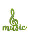 Wall Decor Music Moss 931ntr1124 52x50cm Green Wallity MDF