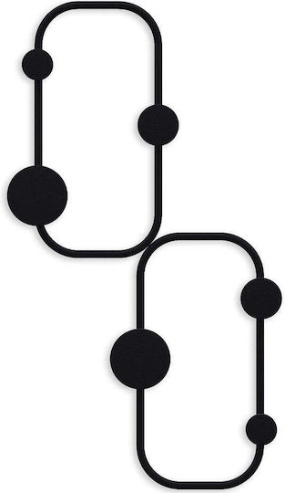 6-Position Wall Hanger Ladybug 494pyt1159 26x5x48cm Black Wallity Metal