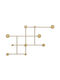 Κρεμάστρα Τοίχου 10 Θέσεων Fatara 494pyt1131 112x64x10cm Gold Wallity Μέταλλο