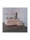 Concept Corner Couch Bed with Reversible Angle and Storage Space Rotten Apple 218x153x80 cm
