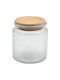 Keskor Vase Allgemeine Verwendung mit Deckel Glas Transparent 500ml
