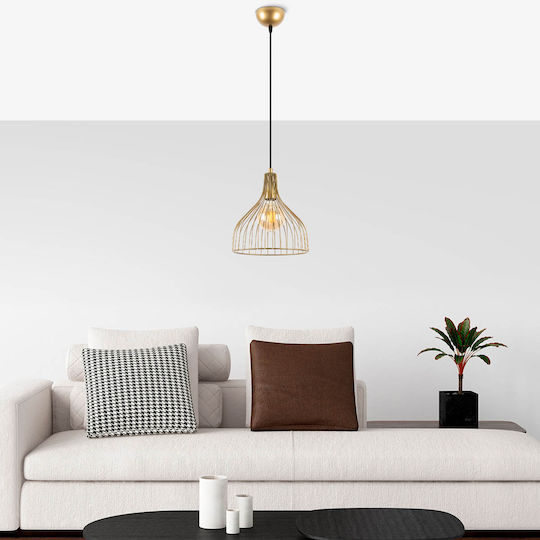 Opviq Cafu Hängelampe Gelb mit Fassung E27 25x25x123cm.