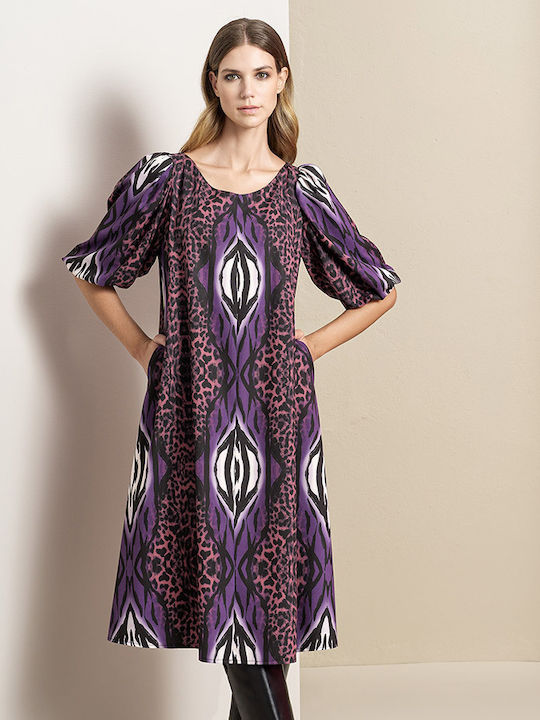 Pirouette Midi Dress purple