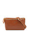 Leder Damentasche Schultertasche Tabac Braun