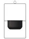 Aberto Design Hängend Übertopf Metall Schwarz 25x25x40εκ.