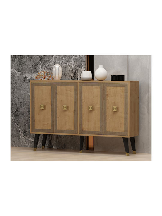 Sideboard Ansel Wooden Natural-gold 120x30x80cm