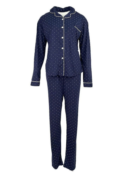 Sorrisino Winter Women's Pyjama Set Dark Blue