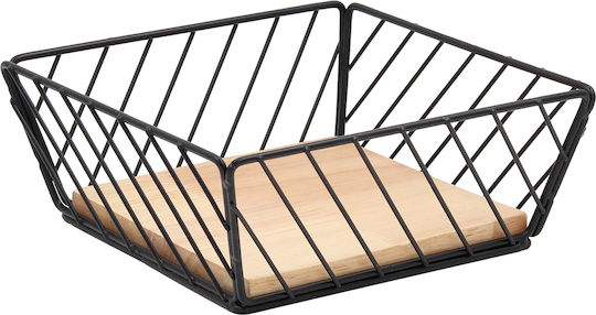 Keskor Serviettenhalter Schwarz 18x18x7cm 51346
