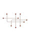 Κρεμάστρα Τοίχου 10 Θέσεων Samara 494pyt1142 107x64x10cm Copper Wallity Μέταλλο
