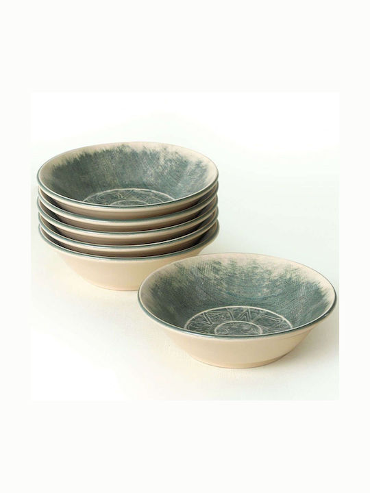 Hermia Farfurie adâncă Ceramică Gri cu Diametru 18cm 6buc