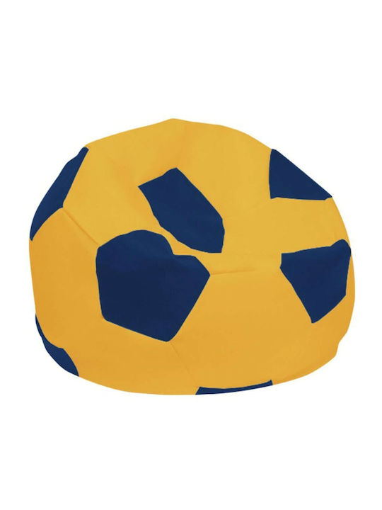 Wasserdichter Kinder Pouf Fußball 248frn1138 70x70x45cm Gelb-Blau