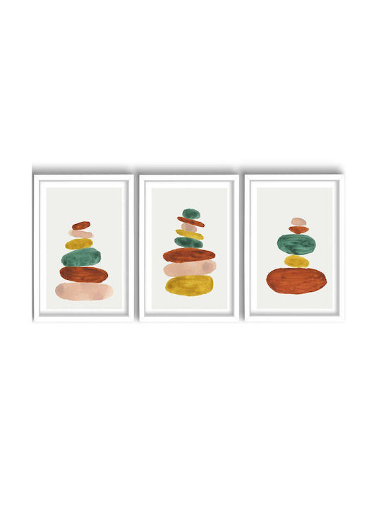 Frames Set of 3pcs 122rmf1139 38x53cm Multi Wallity Vertical MDF Wood