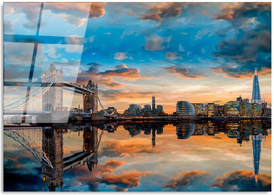 Pictură pe sticlă 123bzm1293 100x70cm Multi Wallity Orizontală Sticlă