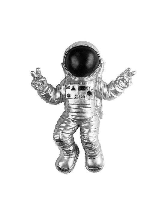 Cosmonaut Wall Decor 891tnl3709 35x10x47cm Silver-black Wallity Polyester