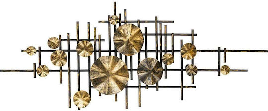 Διακοσμητικό Τοίχου Mihrimah 279enz2533 113x7x44cm Black-gold Wallity Μέταλλο