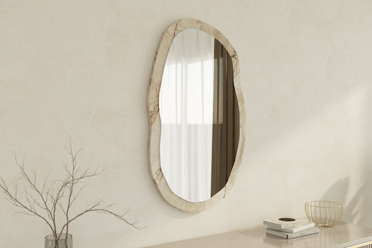 Wandspiegel Lossa 116sam1209 52x2,2x86cm Marmoreffekt Beige Hanah Home MDF