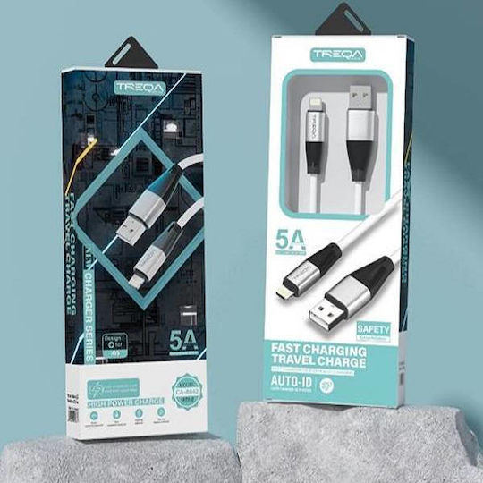 Treqa Încărcare Regular USB-A la Cablu Lightning 1m (CA8842-IOS)
