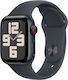 Apple Watch SE 2024 Cellular Aluminum 40mm Waterproof with eSIM and Heart Rate Monitor (Midnight Sport Band - M/L)