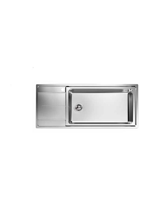Kolossos Drop-In Chiuvetă Stânga din Granit Sintetic L116xW50cm Gri