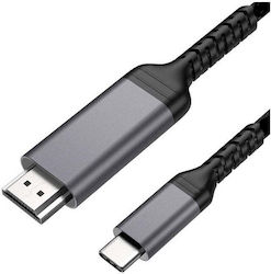 UmiDigi Type-c Hdtv 4k Ultra Hd HDMI мъжки - USB-C мъжки 2м Черен UmiDigi Type-c Hdtv 4k Ultra Hd HDMI мъжки - USB-C мъжки 2м Черен