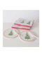 MSA Set Weihnachtliche Platten Porzellan Weiß D30cm. 2Stück