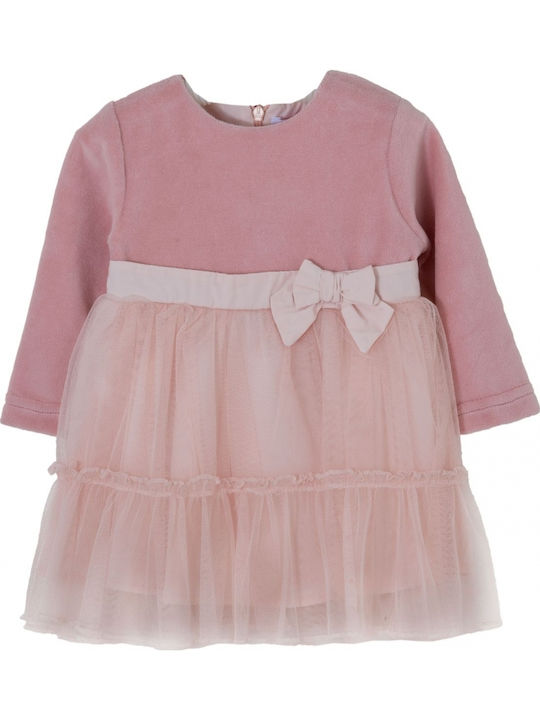 Rochie pentru Copii Mânecă lungă Catifea Pink