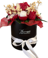 Themagio Scented Flower Bouquet Soy Wax Candle 12 X 14 Cm Box Red Passion