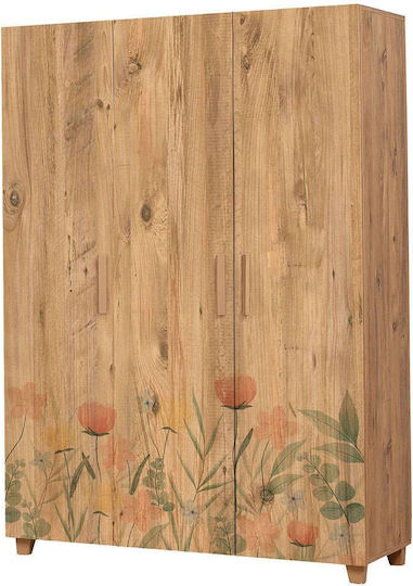 Three Door Wardrobe Multicolored 120x48x189cm