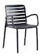 Outdoor Chair Polypropylene Parma Anthracite 56x56x47cm