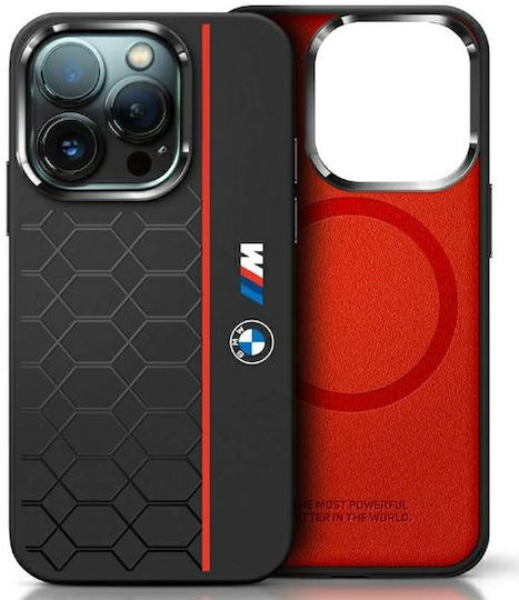 BMW Silicone Hexagon Red Line Magsafe Umschlag Rückseite Kunststoff / Silikon Schwarz (iPhone 17 Pro Max / iPhone 17 Pro / iPhone 16 Pro Max)