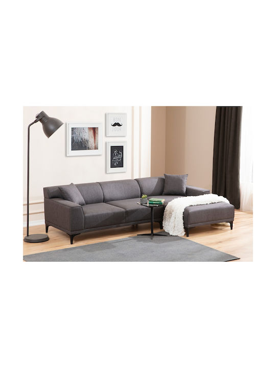 Petra Ecke Sofa mit Rechte Ecke Anthrazit 250x1...
