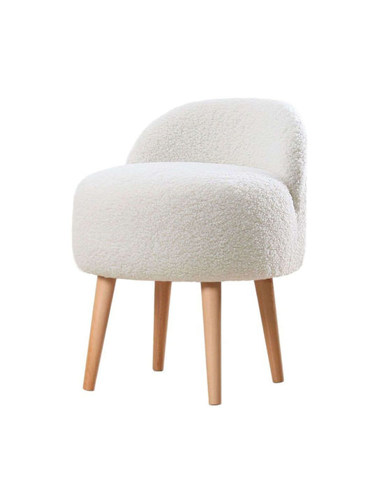 Rufmee Bouclé Hocker 209flf1155 48x42x47cm Weiß...