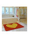 Baumwoll-Badematte 50x80 Herz Rot