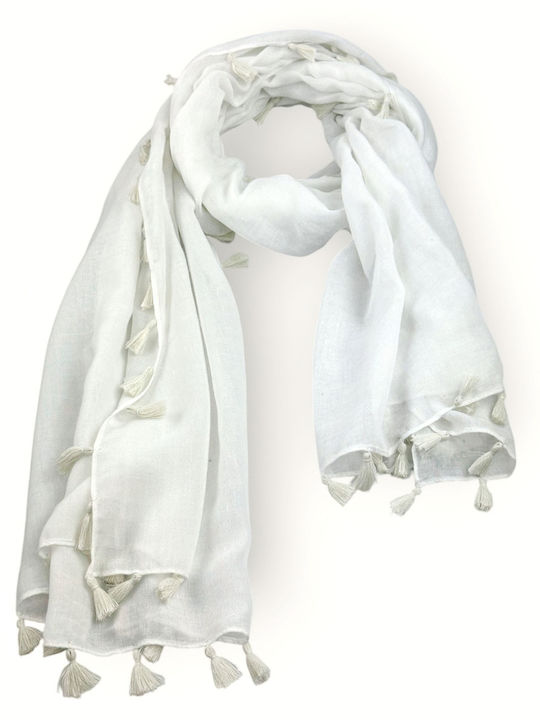 Verde Women's Scarf White